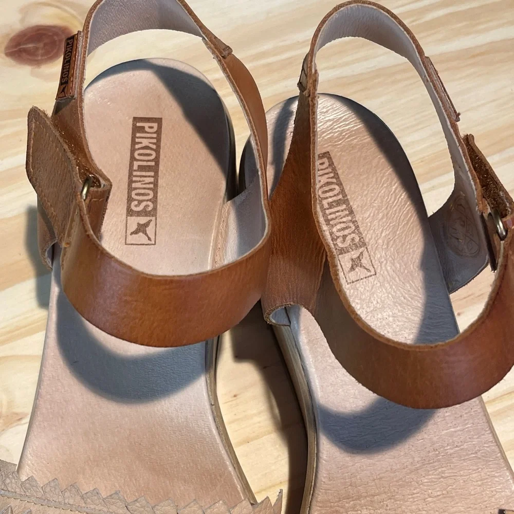 PIKOLINOS woman leather platform sandal US 10 - Picture 3 of 11